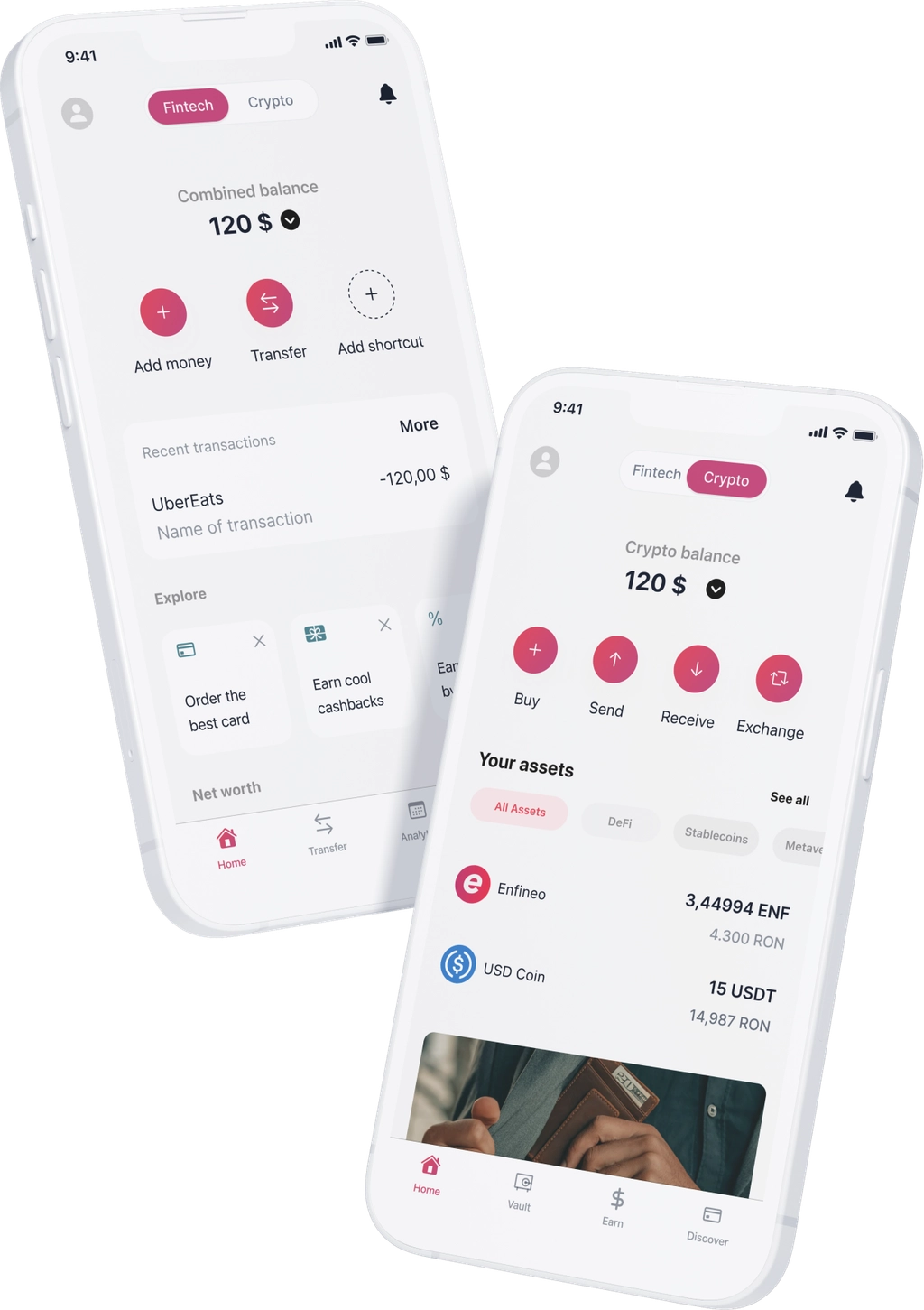 Concept 3: a hard split between fiat and crypto via a switch